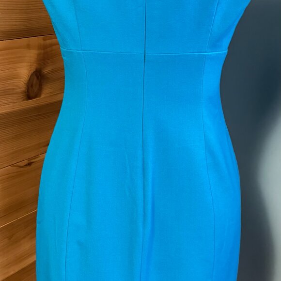 Calvin Klein Teal Cap Sleeve Sheath Dress Size 10 - Picture 4 of 8